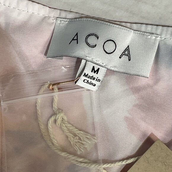 Acoa Dress Womens M Satin Floral Halter‎ Open Back Maxi Asymmetrical Vacation - Picture 9 of 11